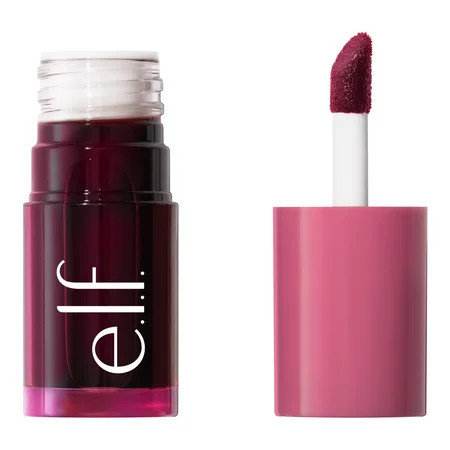 e.l.f. Sheer For It Blush Tint Buildable Stain For Lips + Cheeks Plums Up 0.22 fl oz | Walmart (US)