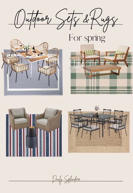Patio sets, patio chairs, outdoor rugs, outdoor dining tables, fire column, affordable patio furniture 

#LTKfamily #LTKSeasonal #LTKhome