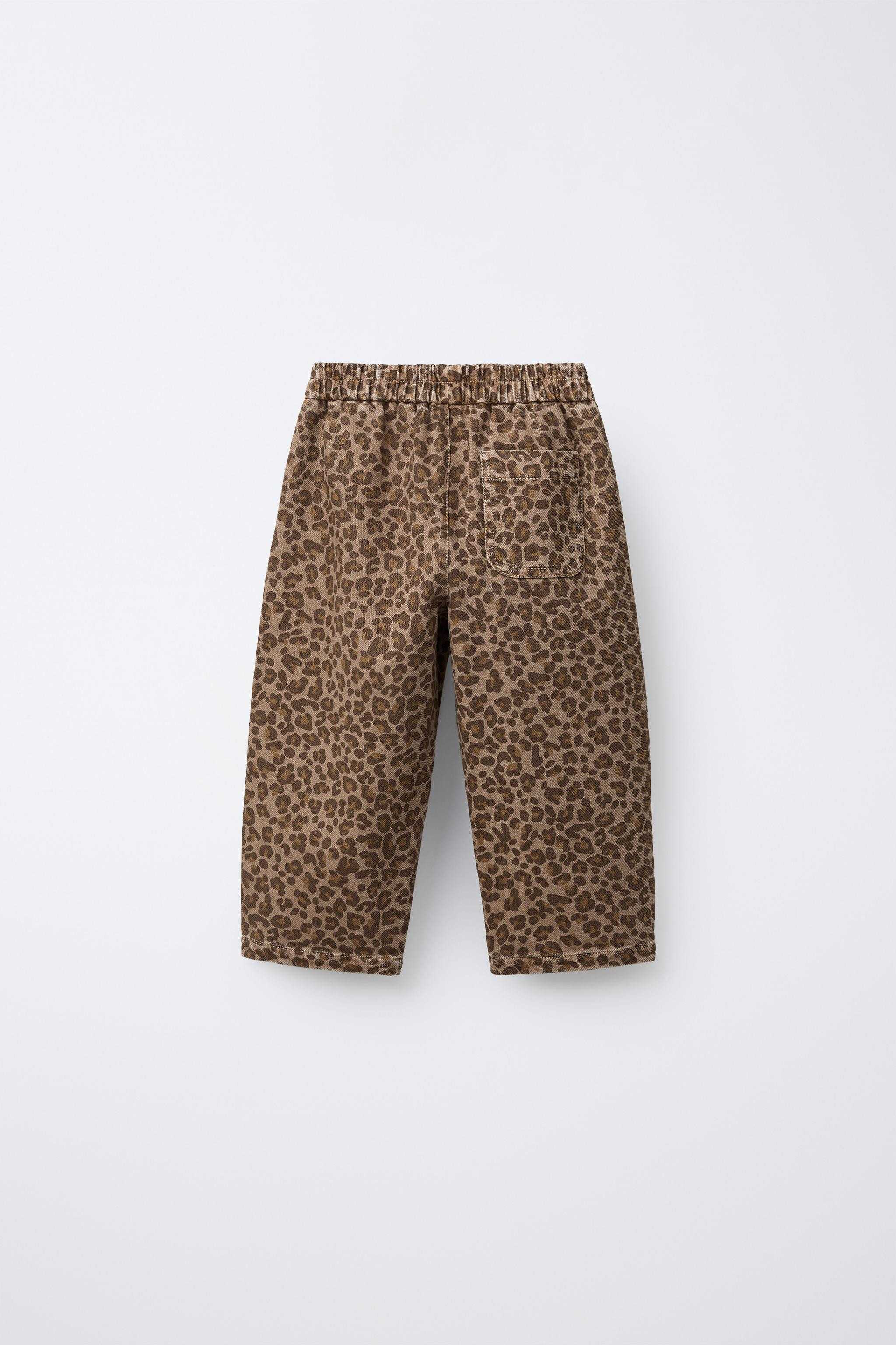 ANIMAL PRINT BAGGY TROUSERS | Zara UK