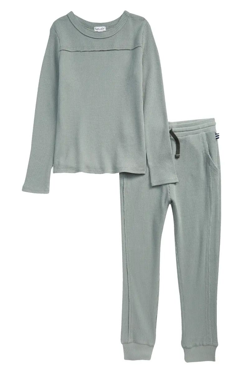 Splendid Kids' Mineral Wash Thermal Top & Pants Set | Nordstrom | Nordstrom