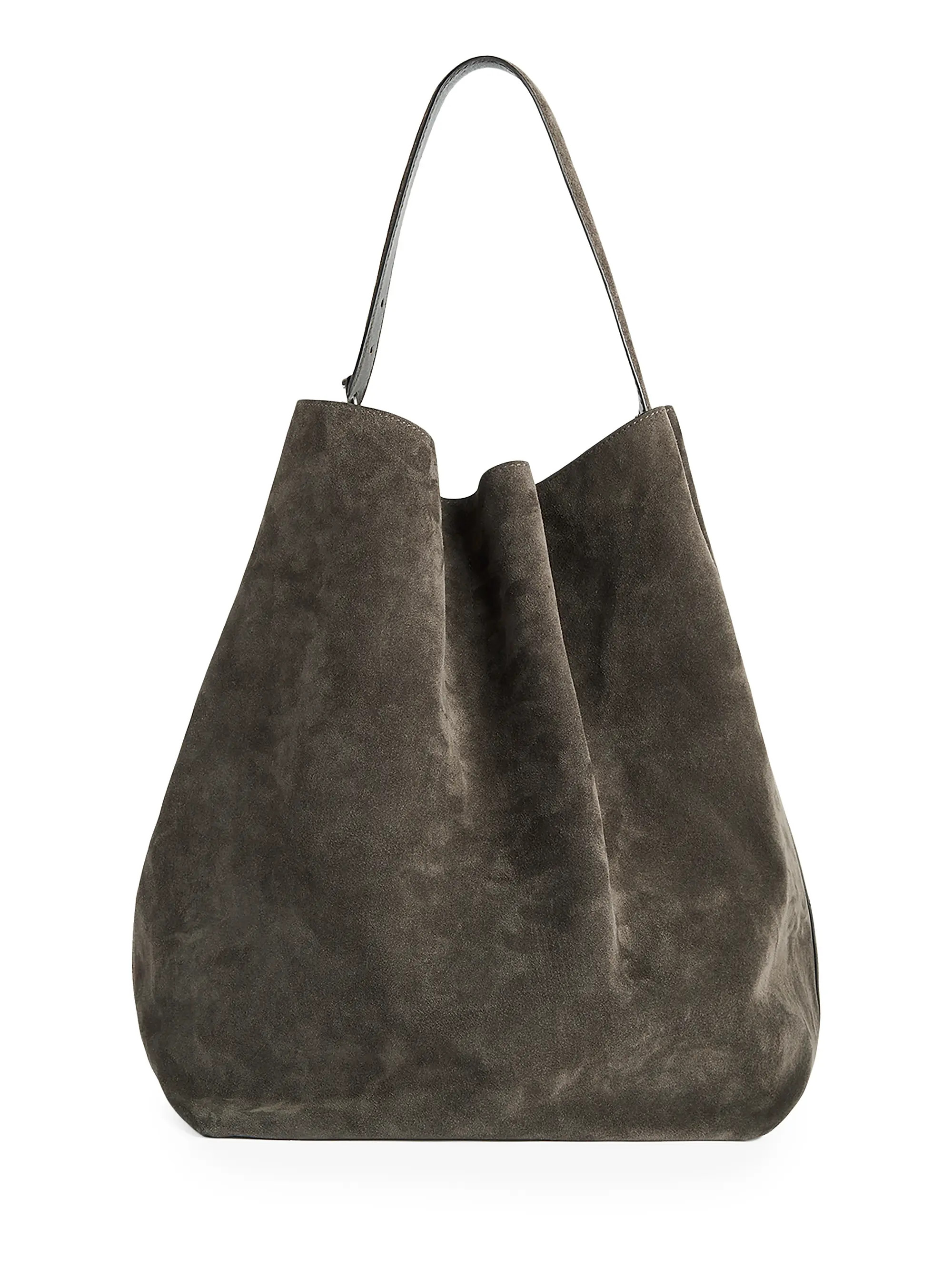 Toteme Suede Belted Tote Bag | Saks Fifth Avenue | Saks Fifth Avenue