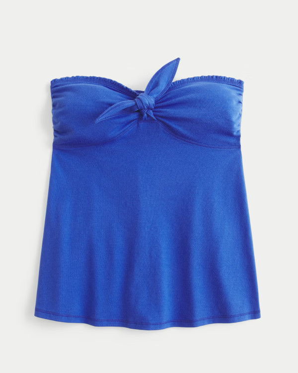 Women's Easy Strapless Tie-Bust Babydoll Top | Women's Tops | HollisterCo.com | Hollister (US)