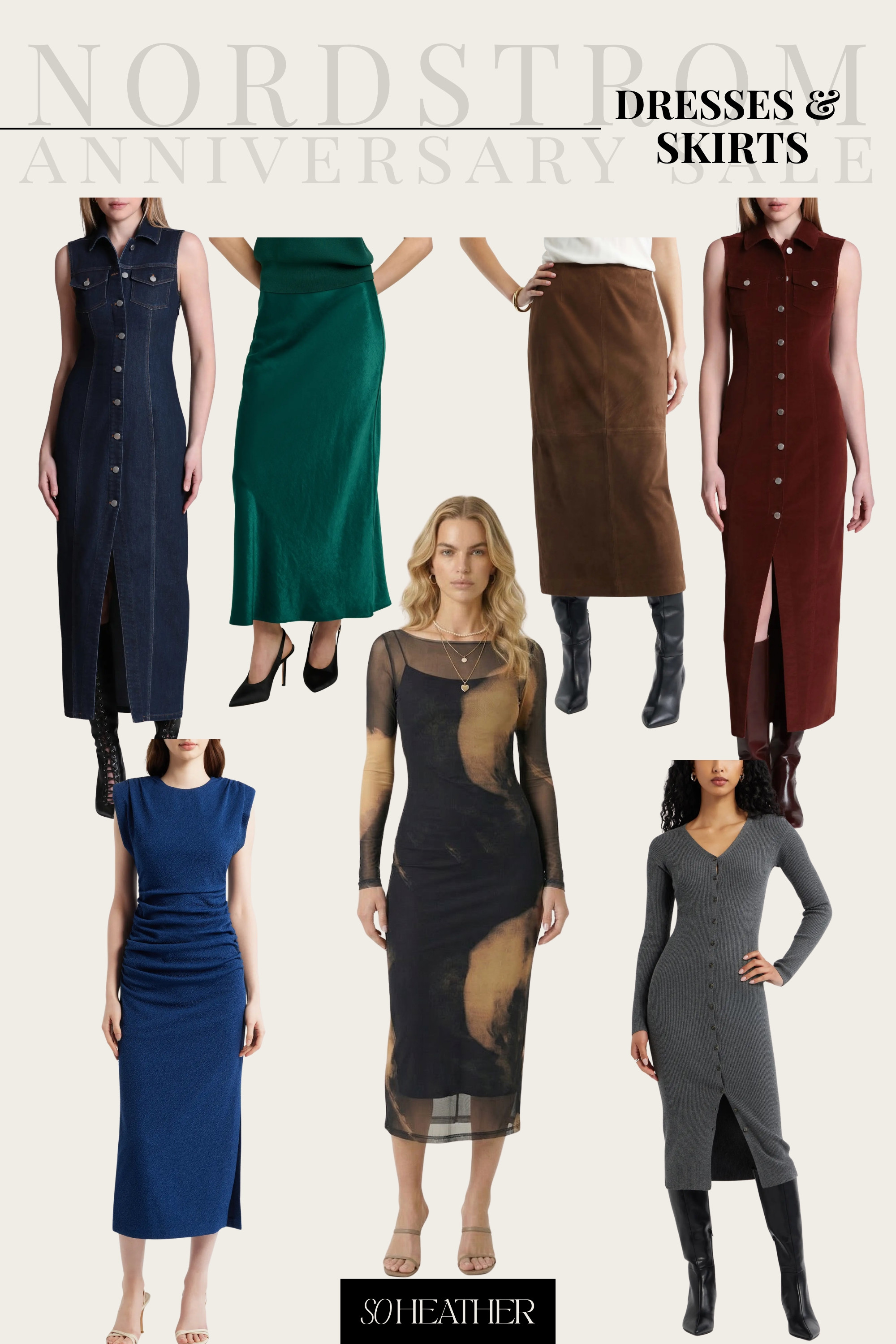 These Nordstrom Anniversary Sale dresses and skirts are so chic for fall, from denim and suede styles to sleek knit dresses and elegant midi skirts.

Start your wish list now by clicking the ❤️ on your favorites so you can check out quickly when your shopping window opens. #NSale #LTKOver40 #LTKStyleTip 

 #LTKSeasonal #LTKOver40 #LTKSaleAlert