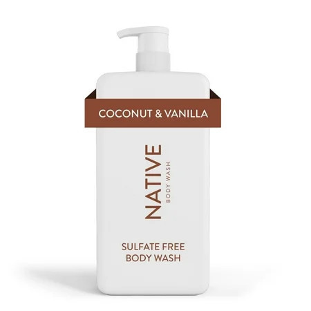 Native Body Wash, Sulfate Free, Coconut & Vanilla, for Women and Men, 36 oz | Walmart (US)