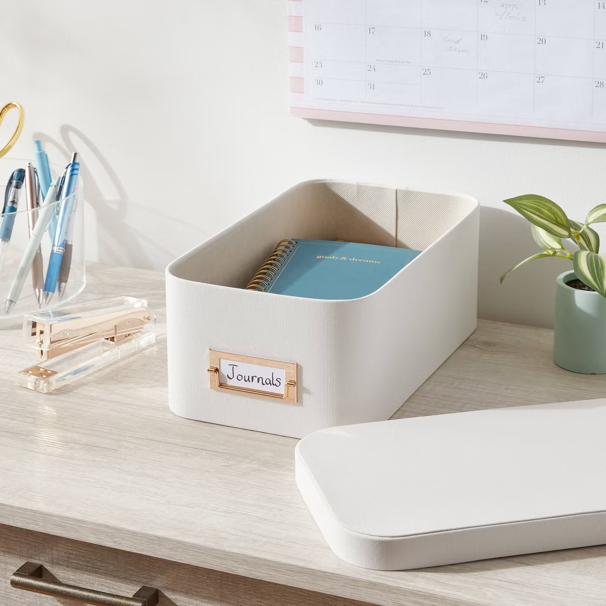 Small Decorative Fabric Box Ivory - Brightroom™ | Target