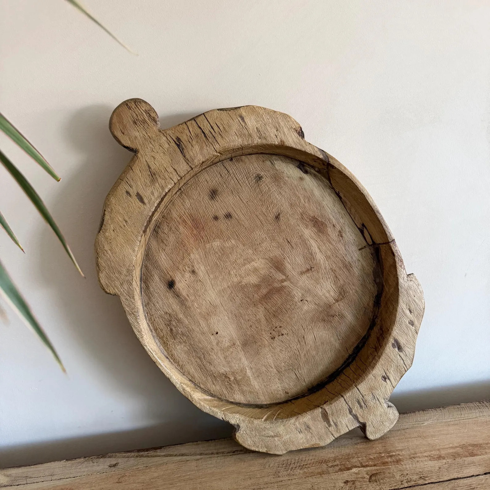 Vintage Teak Wood Dough Bowl | Rustic Parat Tray 17.5" | Etsy (US)