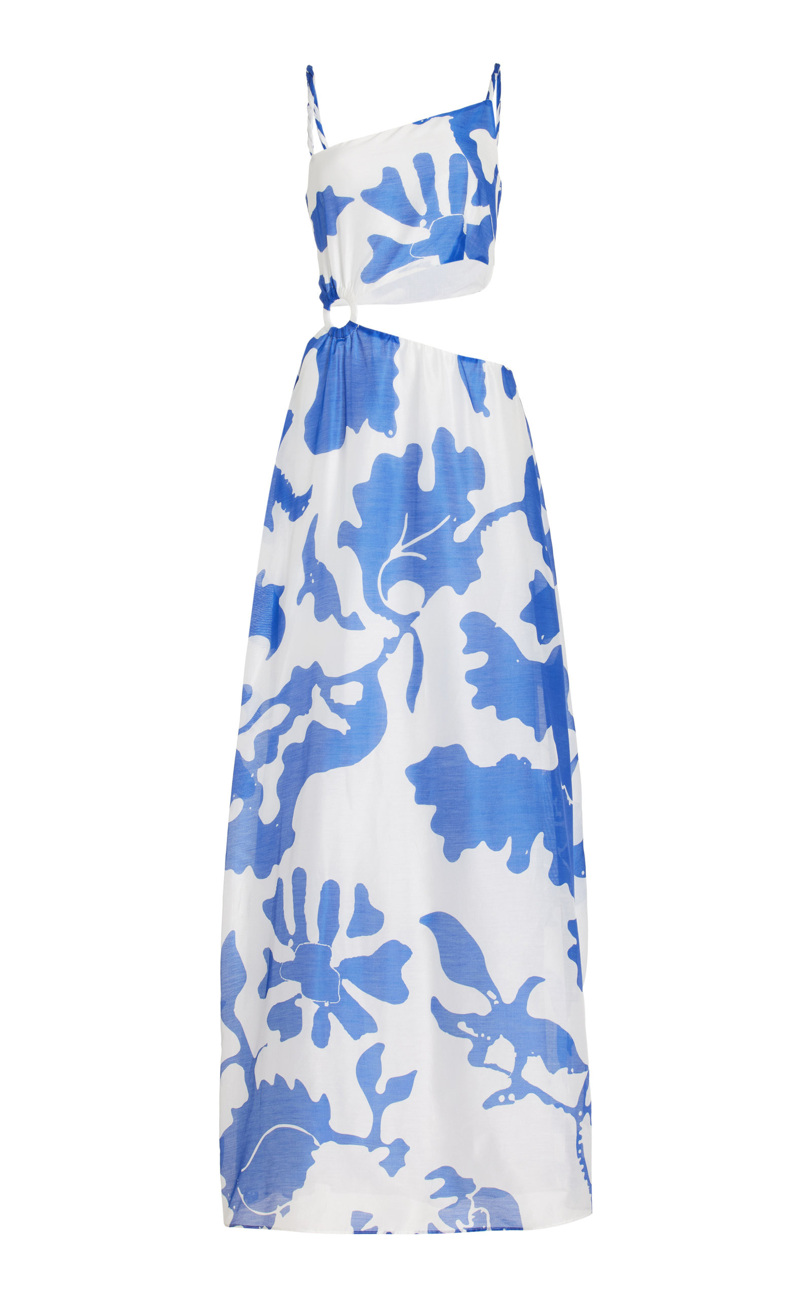 Vivi Asymmetric Cotton-Silk Maxi Dress | Moda Operandi (Global)