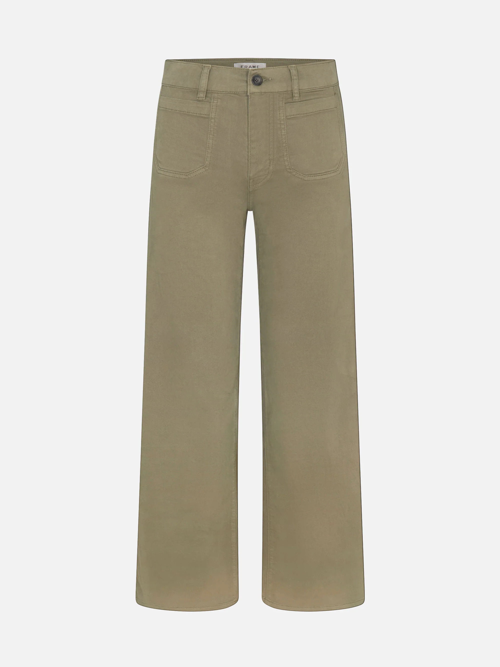 Le Slim Palazzo Modernist Pocket Crop -- Grasshopper | Frame Denim