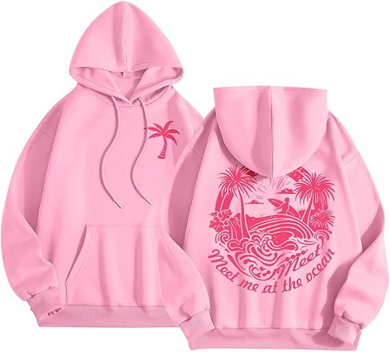 Sweatshirts for Teen Girls Long Sleeve Letter Preppy Casual Graphic Hoodies Drawstring Pullover C... | Amazon (US)