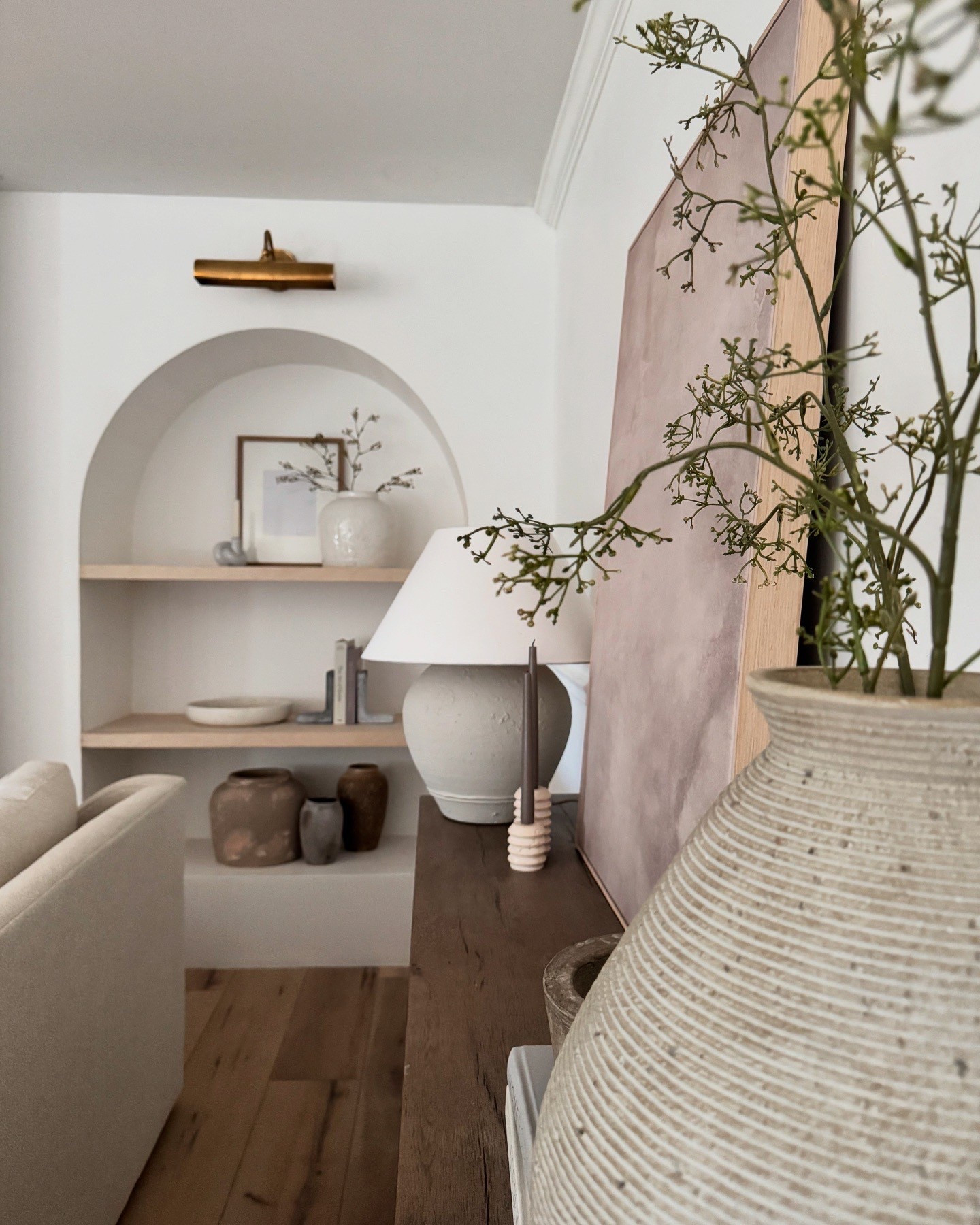 Simple shelf styling for a light and bright look!

#LTKHome