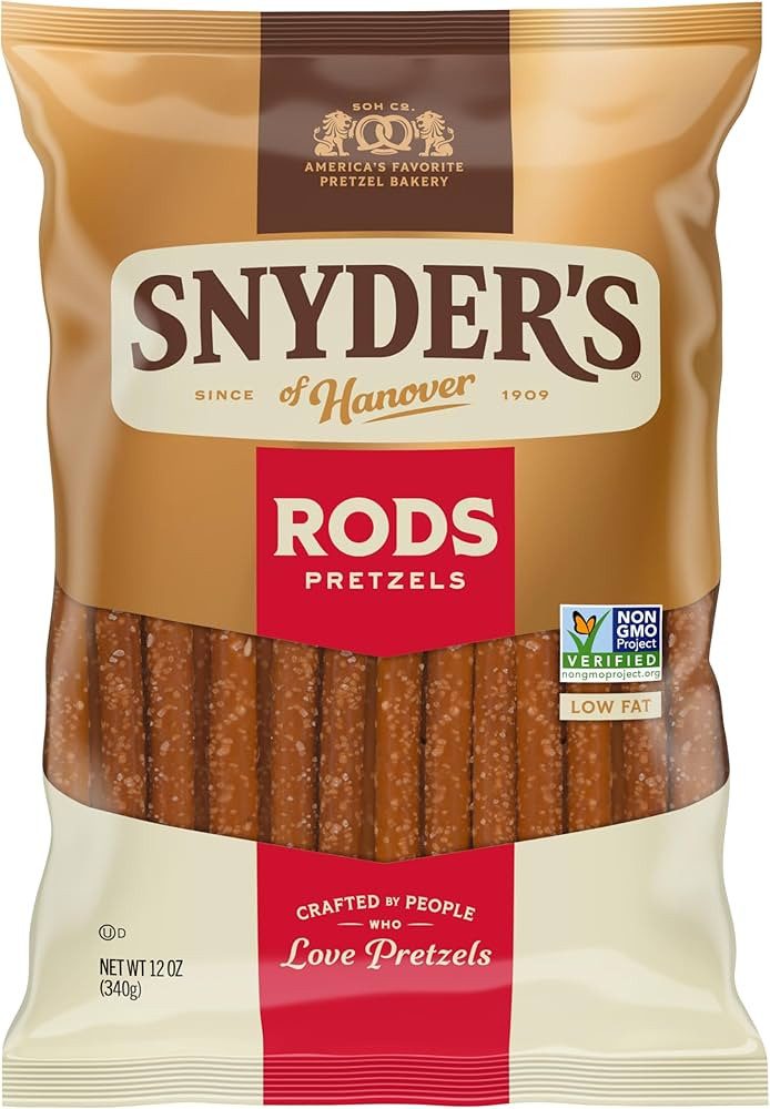 Snyder's of Hanover, Pretzel Rods, 12 Oz Bag | Amazon (US)
