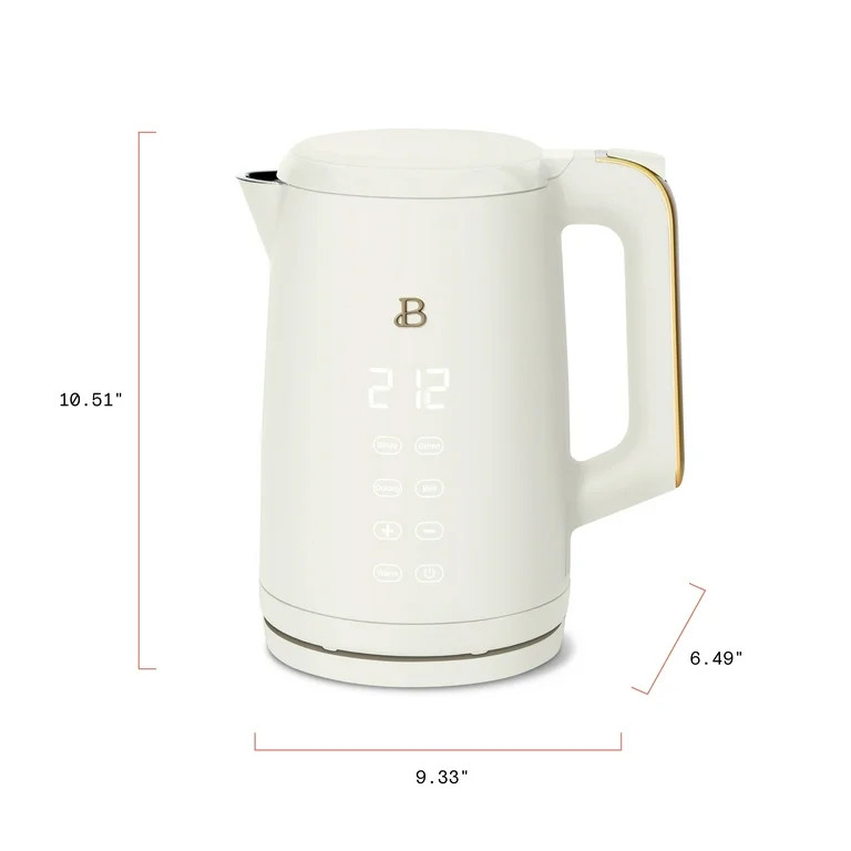 Beautiful 1.7-Liter Electric Kettle 1500 W with One-Touch Activation, White Icing by Drew Barrymo... | Walmart (US)