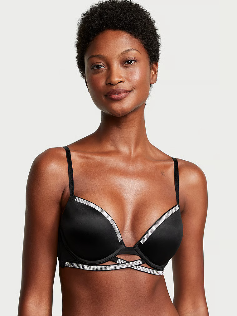 Shine Chain Strap Lace Push-Up Bra | Victoria's Secret (US / CA )