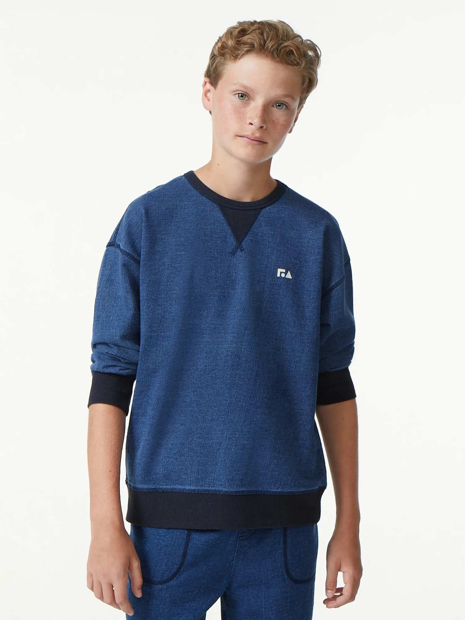 Free Assembly Boys Terrycloth Crewneck, Sizes 4-18 | Walmart (US)