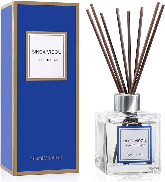 binca vidou Reed Diffuser Set, Bergamot Vanilla Lavender and Jasmine Scented Oil Reed Diffusers f... | Amazon (US)