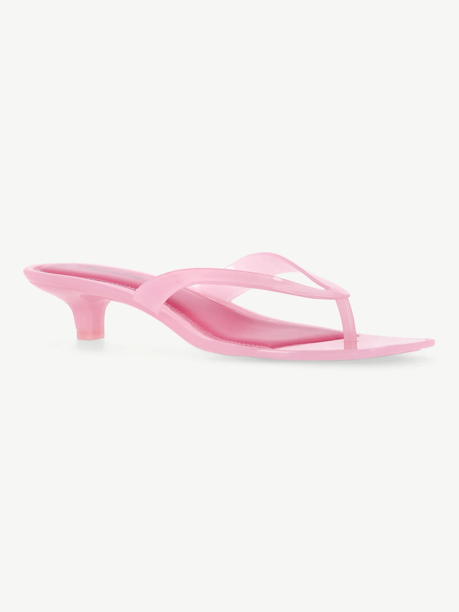 No Boundaries Women's Jelly Flip Flop Kitten Heel Sandals | Walmart (US)
