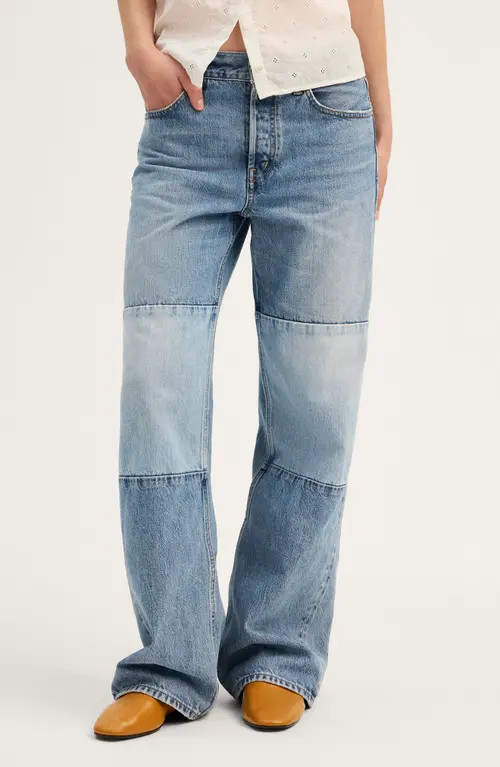 Madewell Low Slung Baggy Jeans in Patched Freemont Wash at Nordstrom, Size 26 | Nordstrom