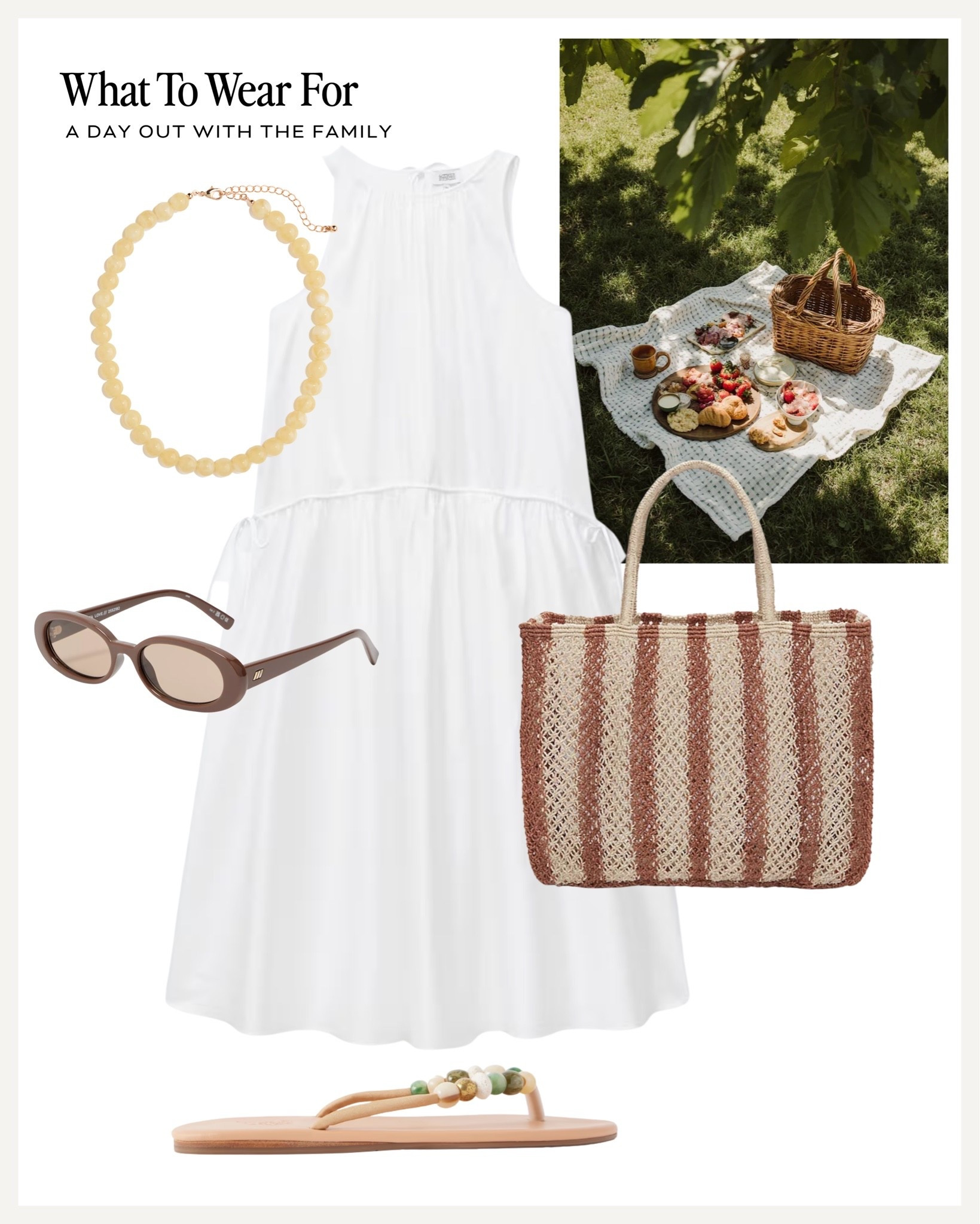 A family day out ☀️ 

Heatwave style, white cotton dress, summer outfits, straw bag

#LTKsummer