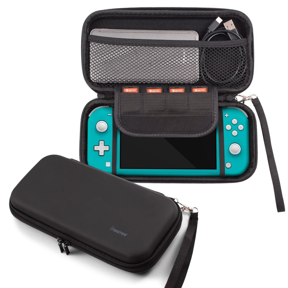 Insten Carrying Case with 4 Game Slots Holder for Nintendo Switch Lite - Portable & Protective Tr... | Target