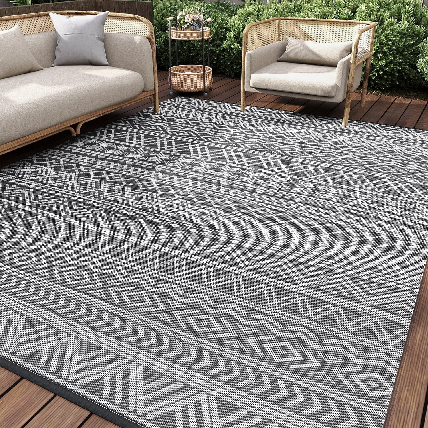 SIXHOME Outdoor Rug 6'x9' Waterproof Reversible Patio Rug Plastic Straw Lightweight Indoor Outdoo... | Walmart (US)