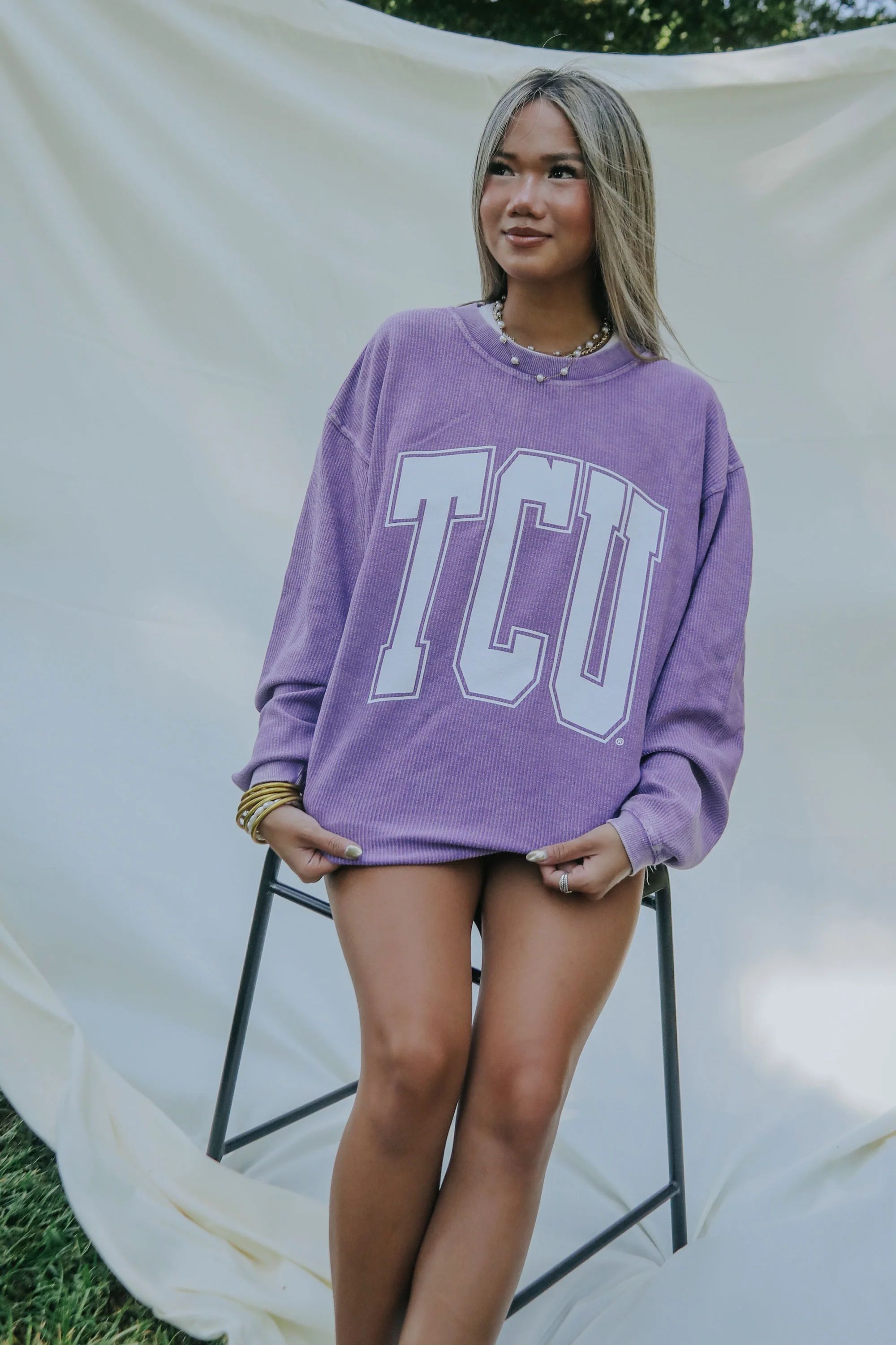 charlie southern: tcu collegiate corded sweatshirt - 2023 | RIFFRAFF