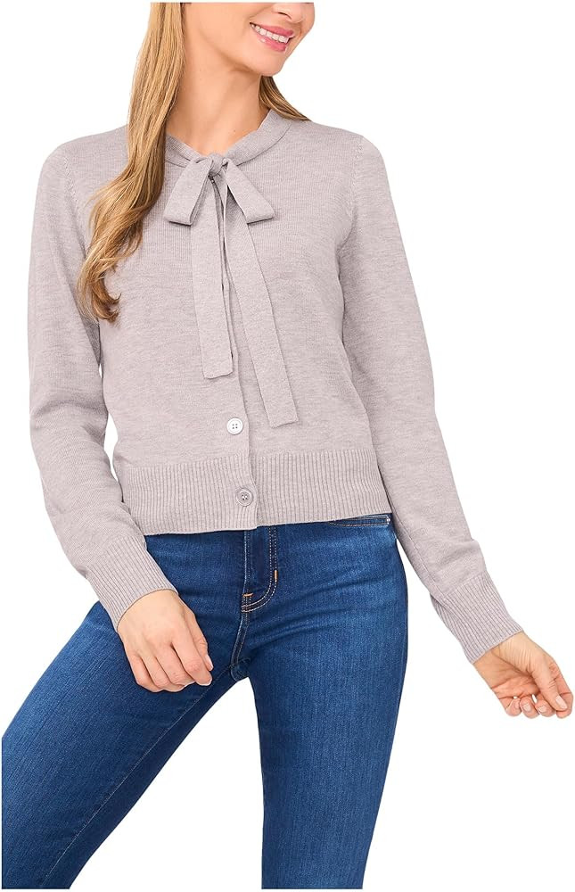 CeCe Women's Tie Neck Cardigan | Amazon (US)