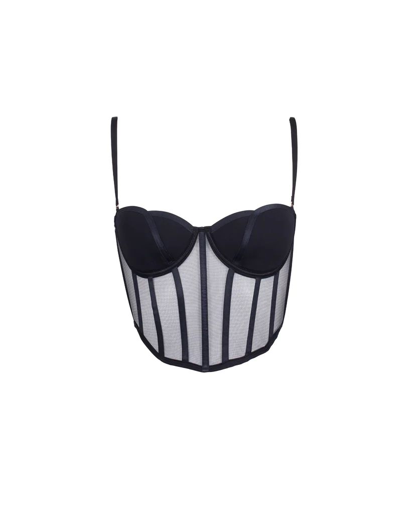 Rowan Bustier Black | Bluebella