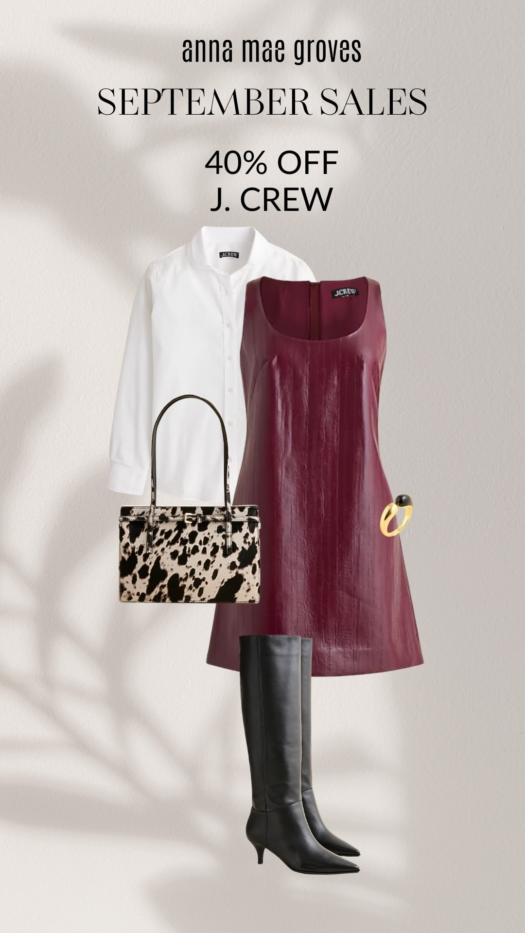 Everything 40% off from J Crew with code SHOPFALL 
I love this burgundy dress, it could be styled with a turtleneck or alone! 

#LTKSaleAlert #LTKSeasonal #LTKParties