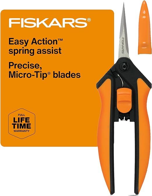 Fiskars Micro-Tip Pruning Snips - 6" Garden Shears with Sheath and SoftGrip Handle - Yard and Gar... | Amazon (US)
