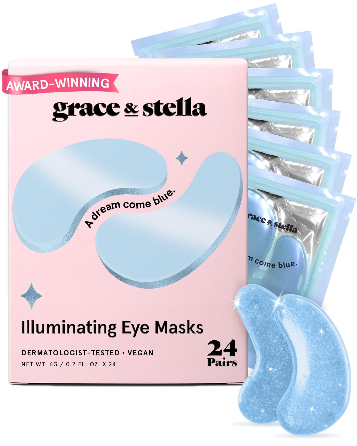grace & stella Award Winning Under Eye Mask Reduce Dark Circles, Puffy Eyes, Undereye Bags, Wrink... | Amazon (US)