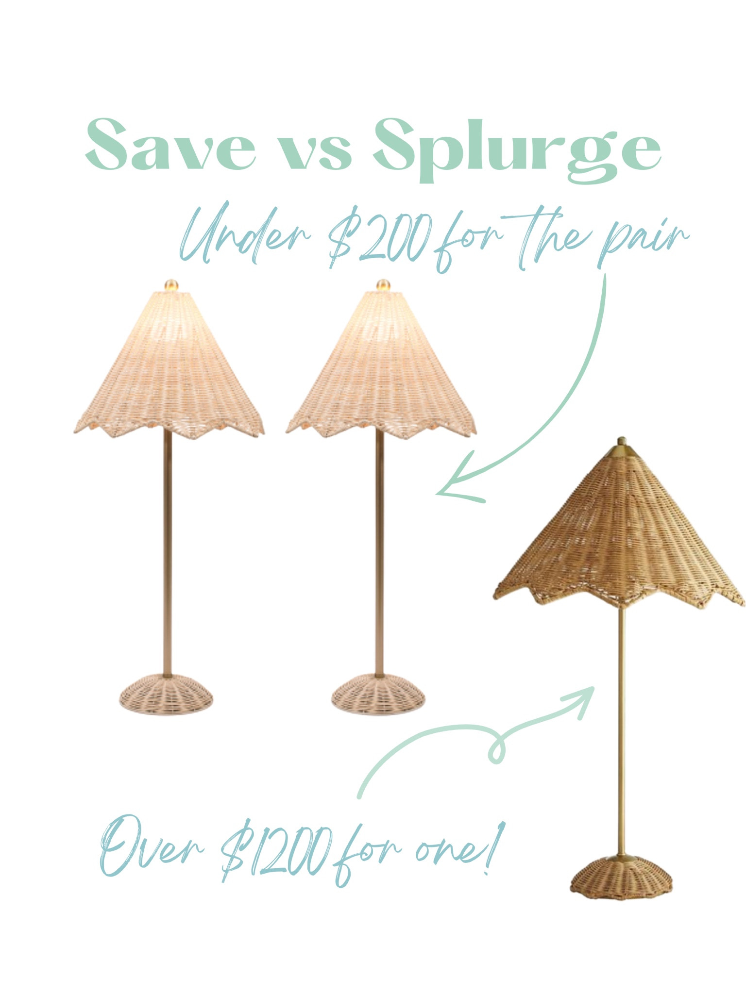 Save vs Splurge : Pagoda Lamp Edition! I’m still head over heels for these rattan lamps. For me, the “save” is an absolute no-brainer! #southernstyle #coastalhome #palmbeach #grandmillennial #chinoiserie

#LTKsalealert #LTKU #LTKhome