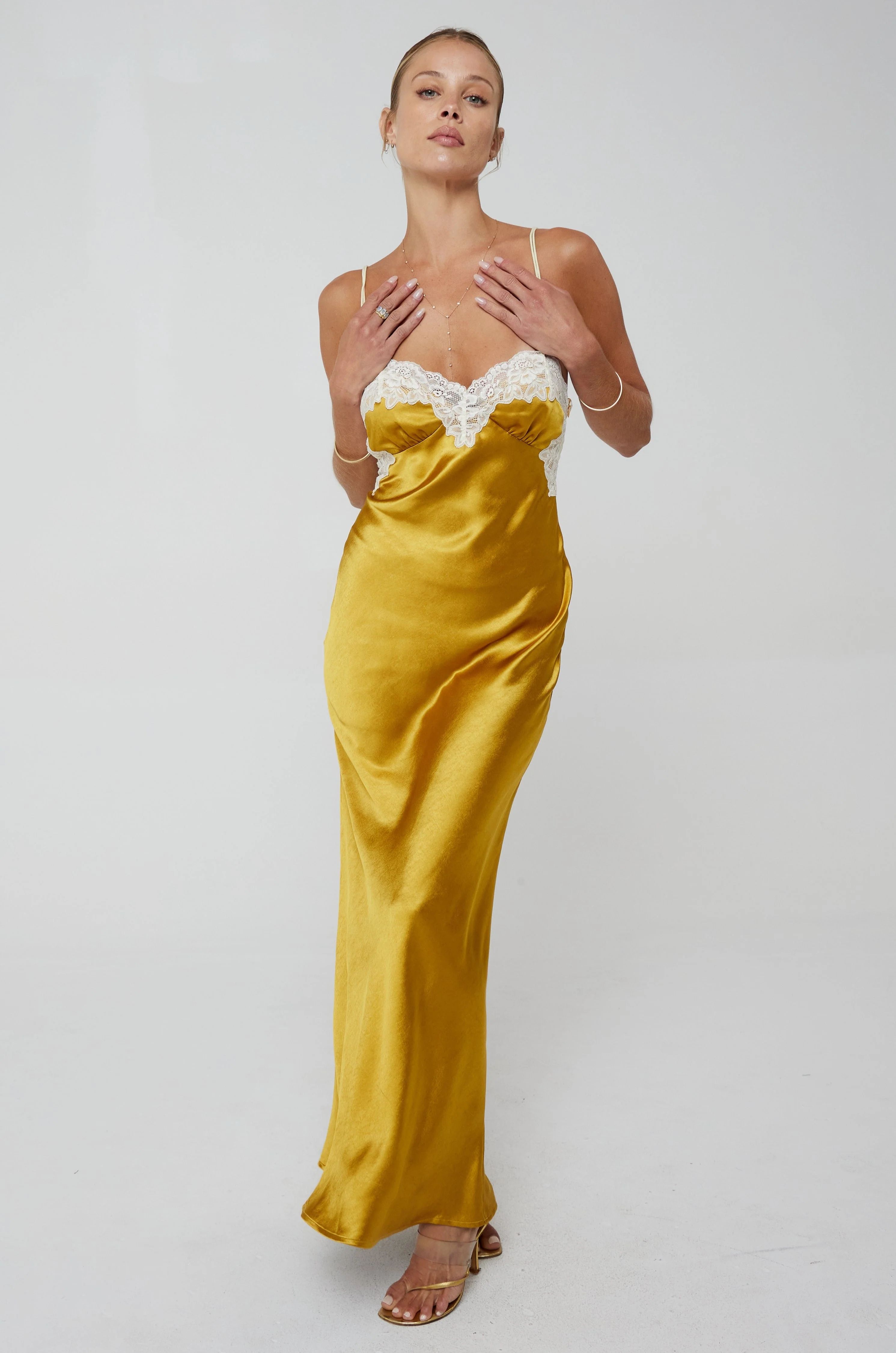 Celine Dress in Gold | RESA