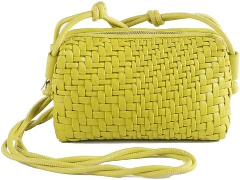 Woven Crossbody Bags for Women Handwoven Purses Vegan Leather Small Handbag Handmade Shoulderbag ... | Amazon (US)