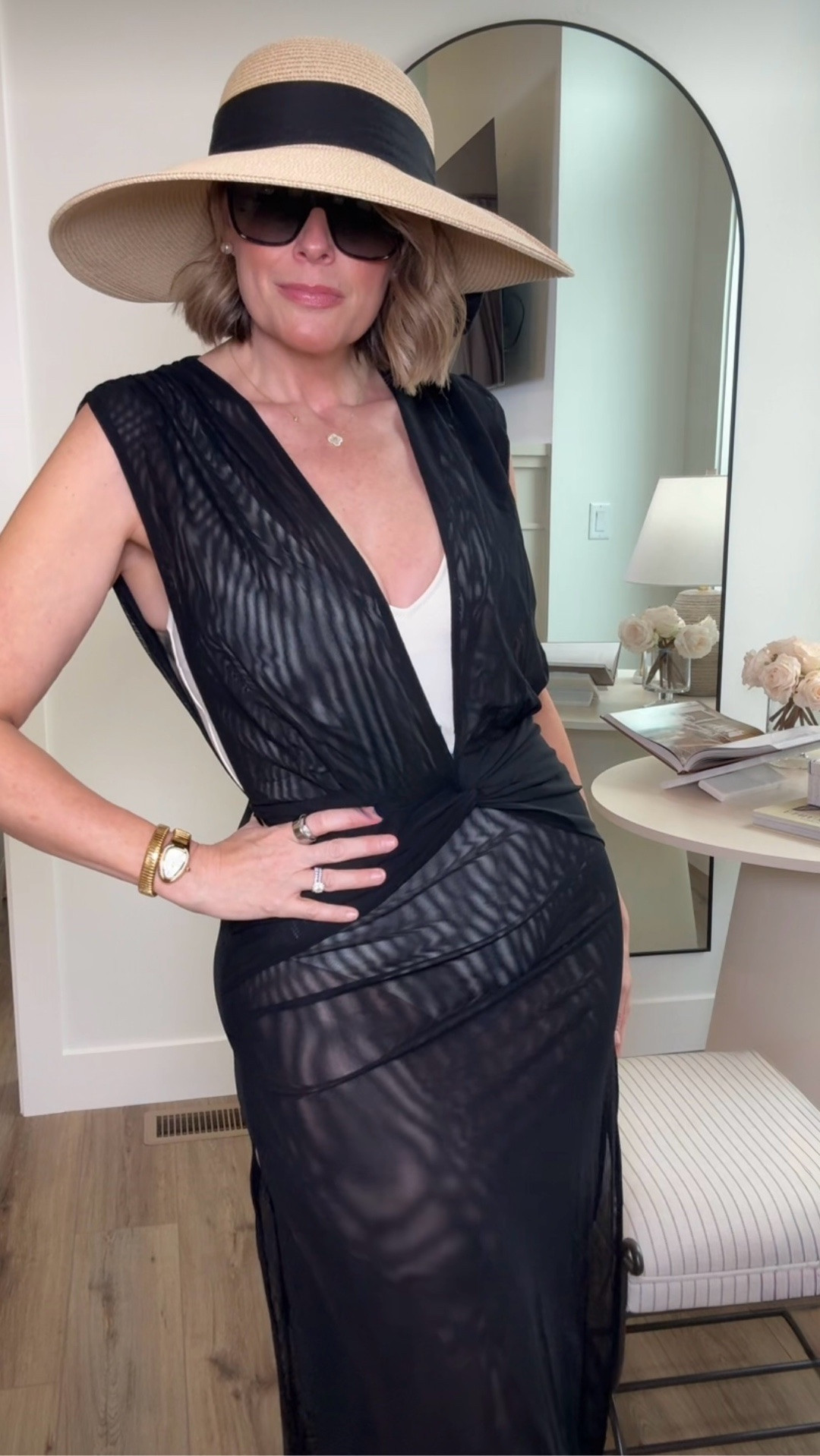 Collab with Berlook and I’ve never been more in love with a swimsuit and coverup. It’s so lux, sophisticated and classic for any resort vacation. Use code: BrittanyJ for $$$ off. 

#LTKMidsize #LTKootd #LTKOver40