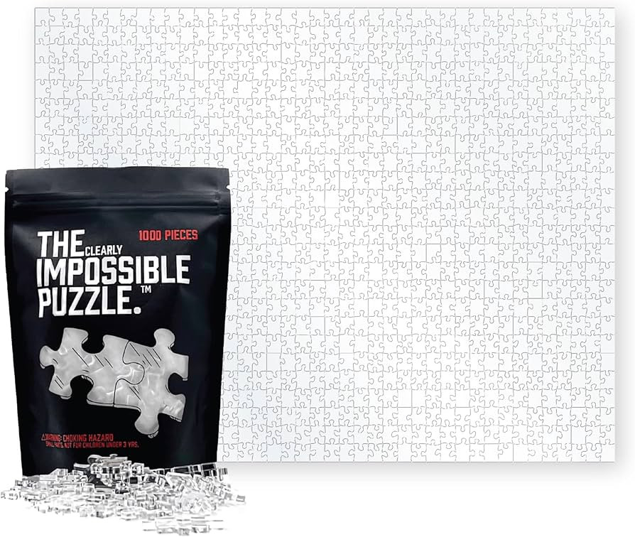 The Clearly Impossible Puzzle 100, 200, 500, 1000 Pieces Hard Puzzle for Adults Cool Difficult Pu... | Amazon (US)