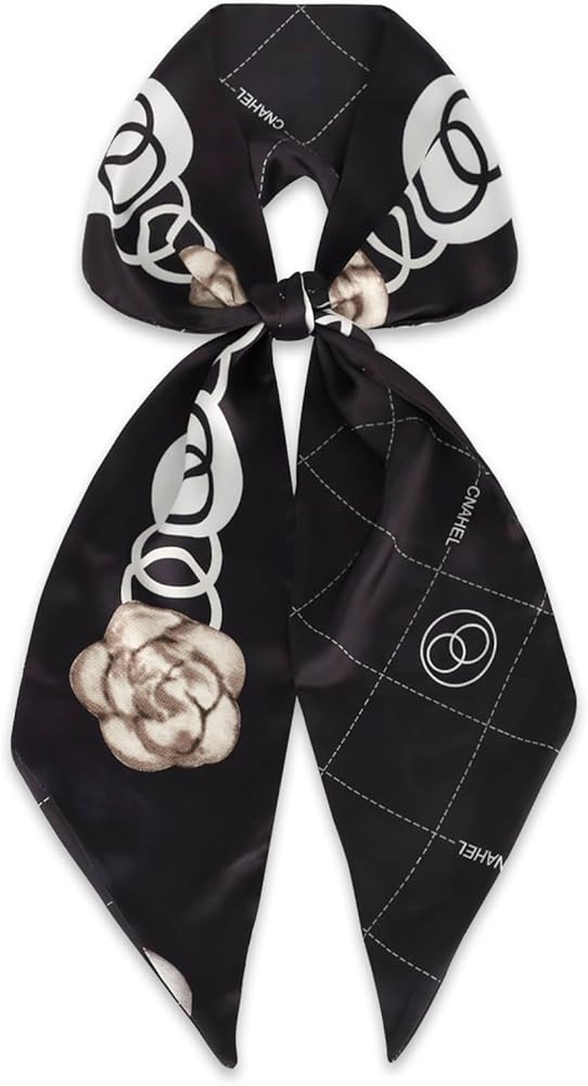 59" Mulberry Silk Like Head Scarf Women's Fashion Square Neck Satin Scarfs for Bag Hair Scarves G... | Amazon (US)