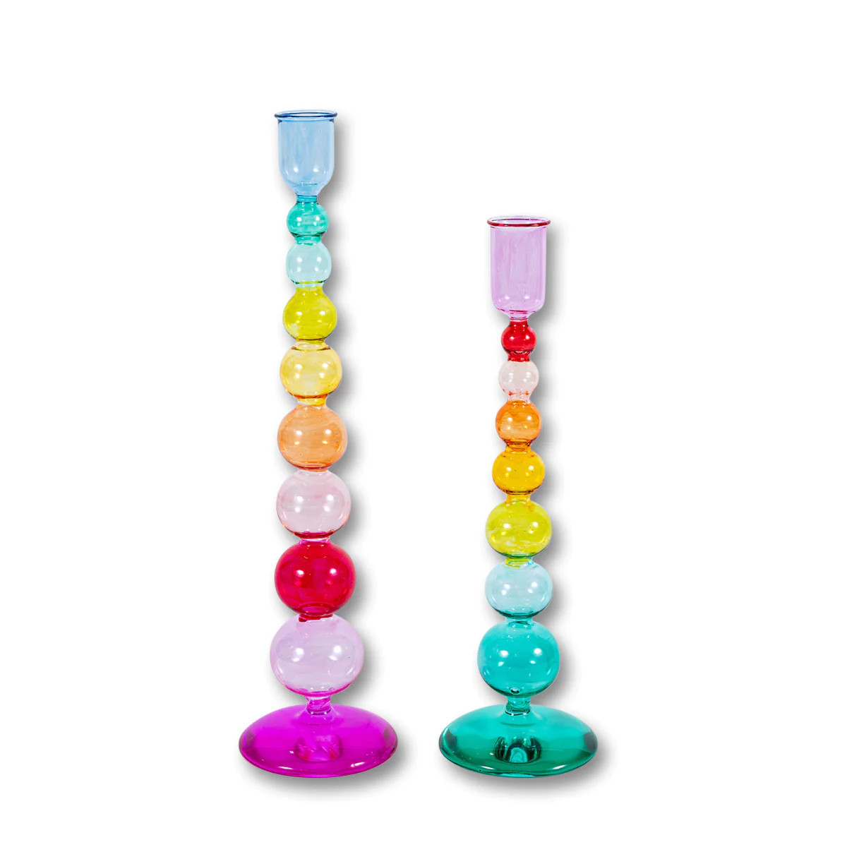 Furbish Studio - Rainbow Bubble Taper Holder S/2 | Furbish Studio