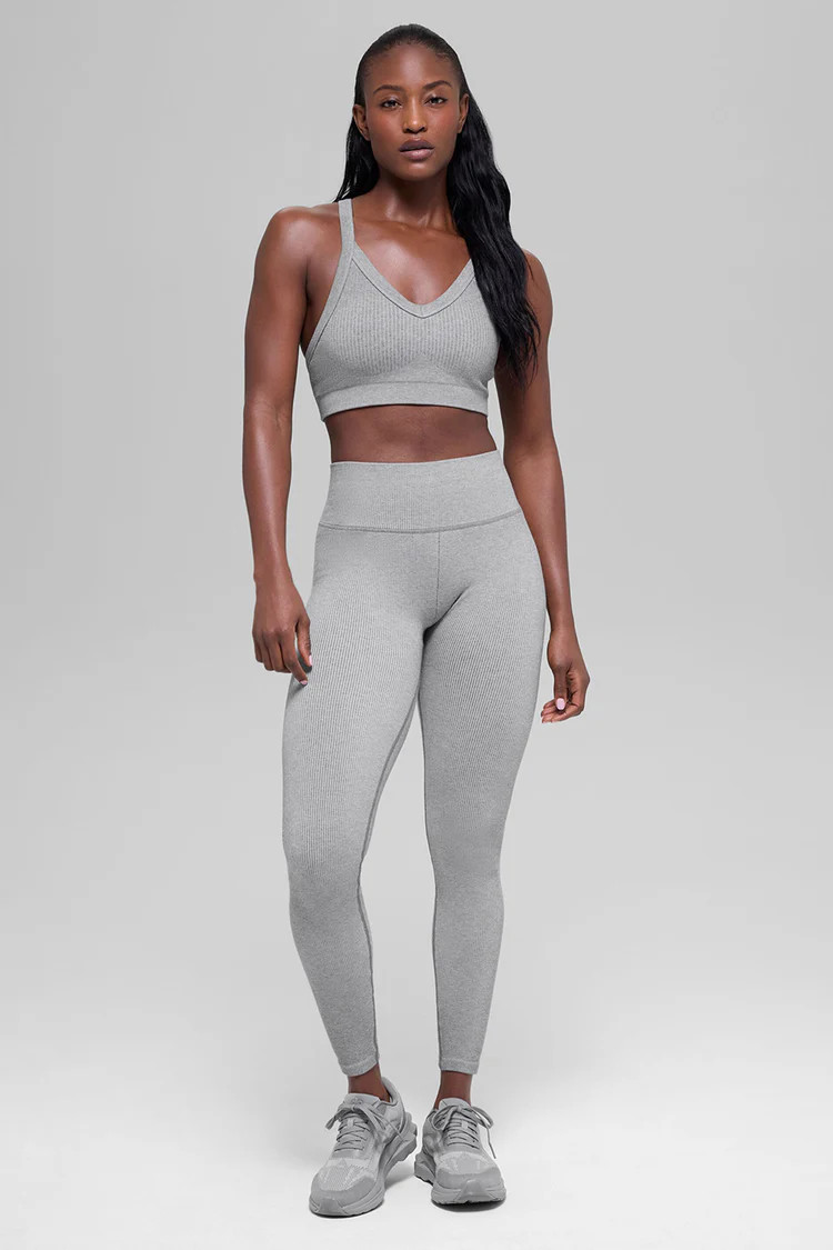 Seamless Two Tone Rib Bra | Alo Yoga