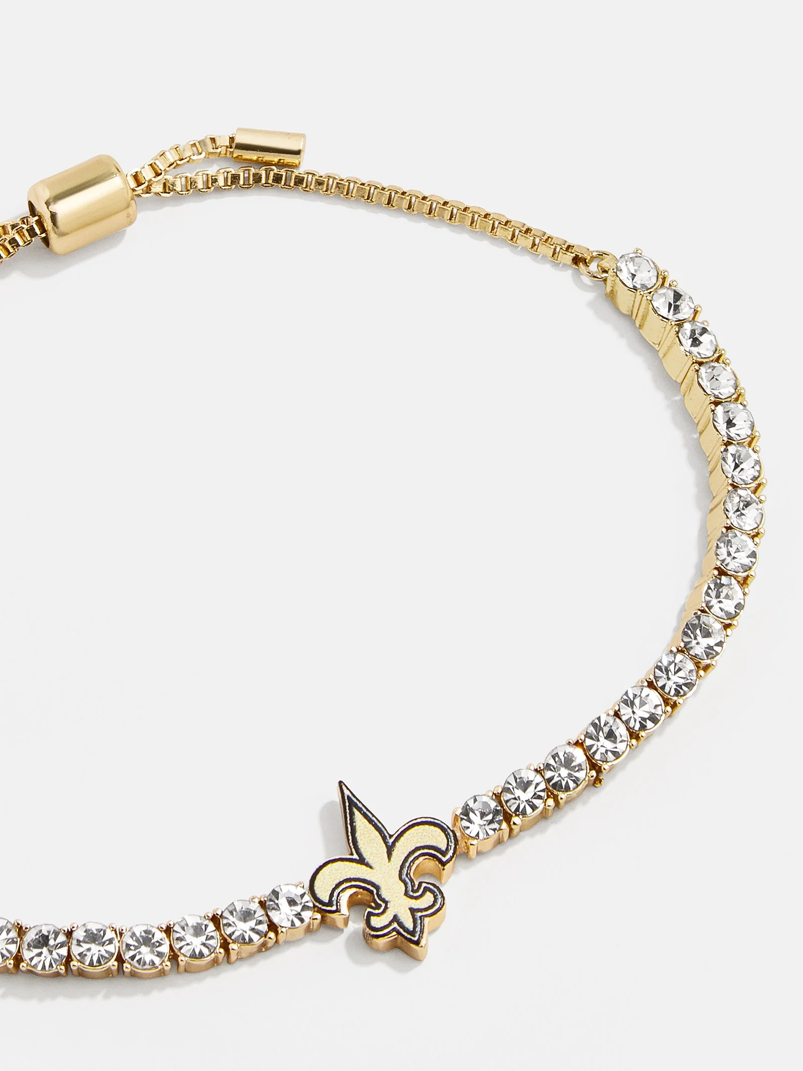 New Orleans Saints NFL Gold Tennis Bracelet - New Orleans Saints | BaubleBar (US)
