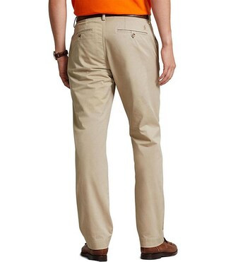 Straight Fit Flat Front Stretch Twill Chino Pants | Dillard's