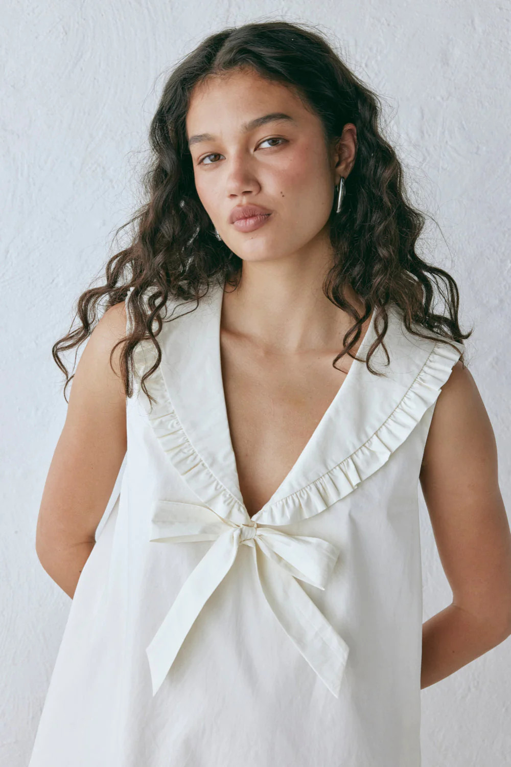 Anja Mini Dress Cream | VRG Grl