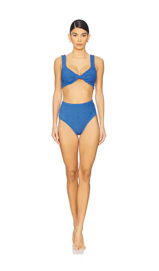 Jamie Bikini Set in Metallic Denim | Revolve Clothing (Global)