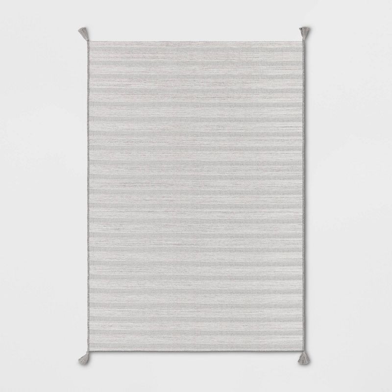 Striped Tapestry Outdoor Rug Charcoal Gray - Threshold™ | Target