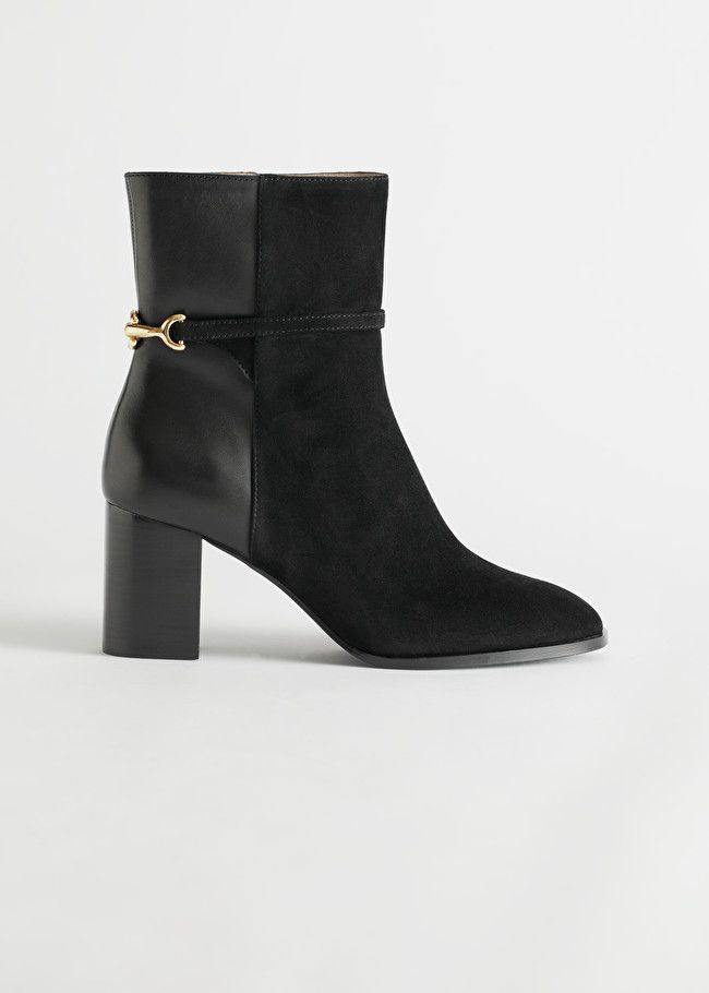 Buckled Suede Leather Heeled Boots | & Other Stories (EU + UK)