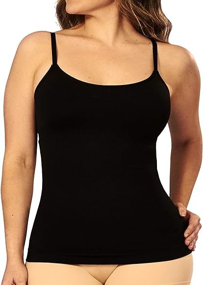 Scoop Neck Compression Cami - Tummy and Waist Control Body Shapewear Camisole | Amazon (US)