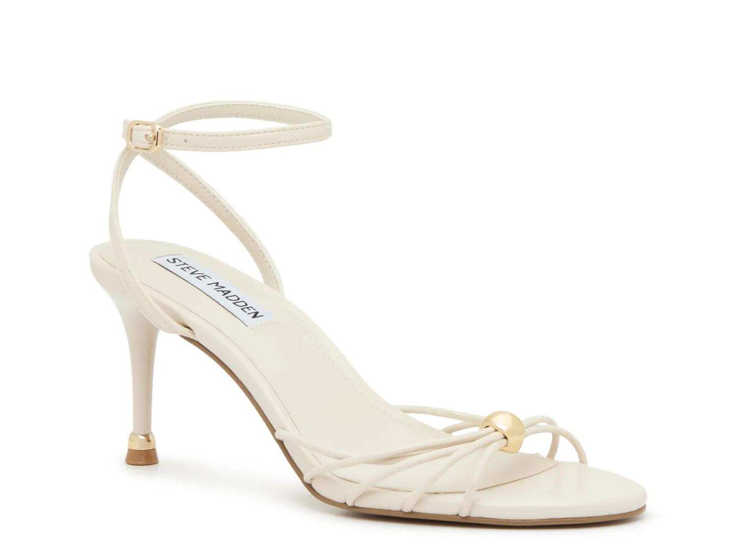 Steve Madden Cindee Sandal | Women's | Bone White | Size 8.5 | Sandals | Ankle Strap | DSW