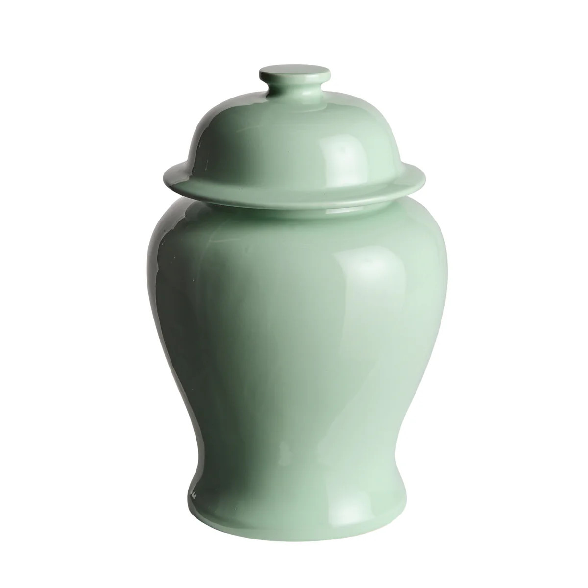 Small Sage Green Koa Wide Lidded Ginger Jar | The Well Appointed House, LLC