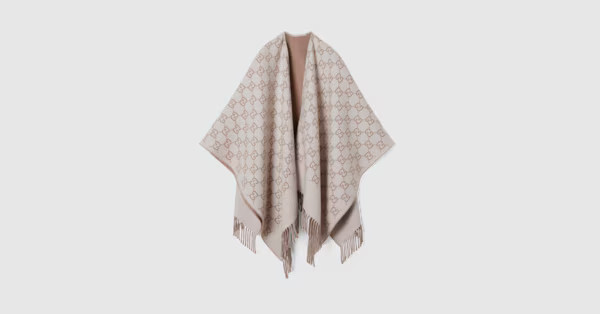 GG wool jacquard cape | Gucci (US)