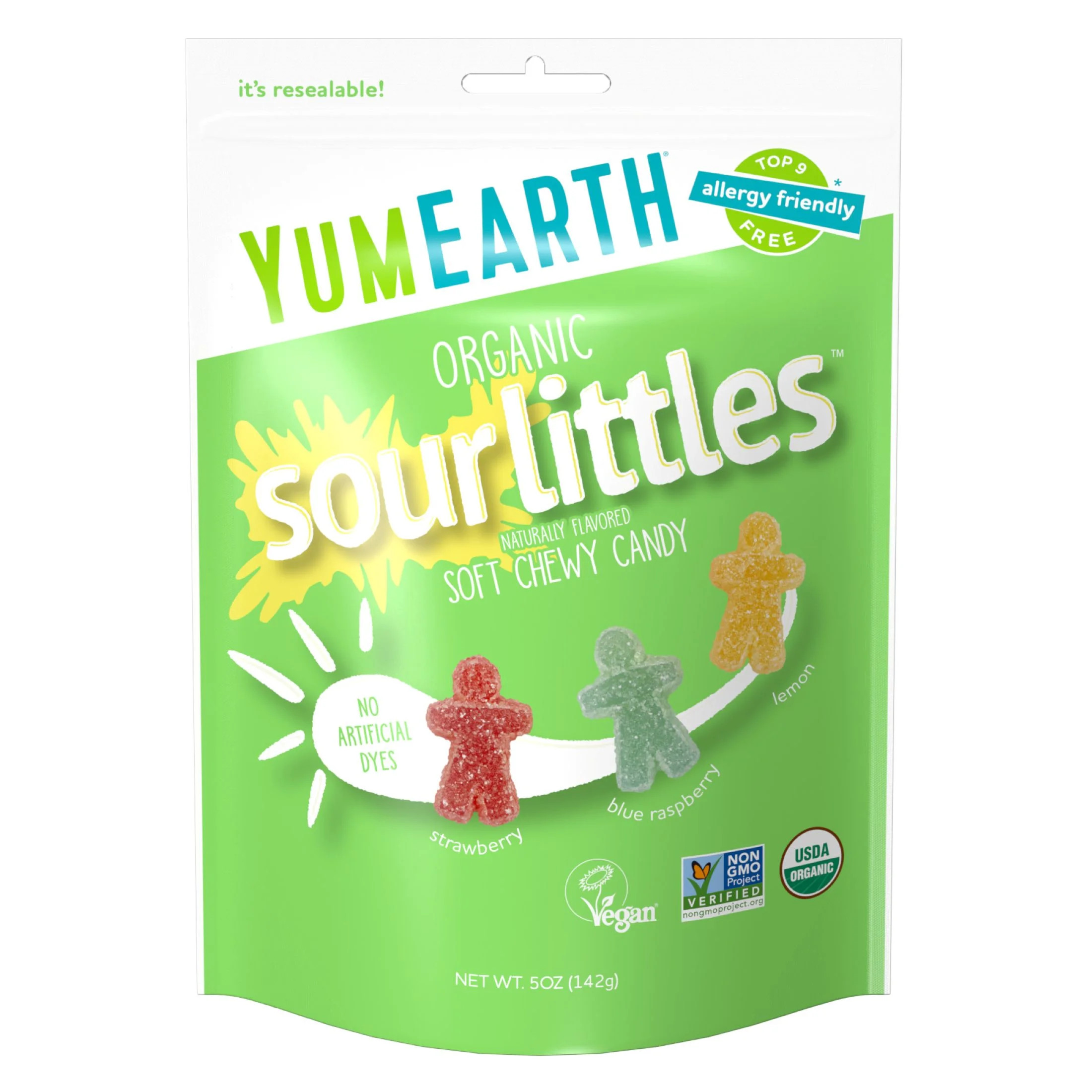 YumEarth Sour Littles, Assorted Flavors Sour Chew Candy, Gluten Free, Shelf-Stable, 5 oz Bag | Walmart (US)