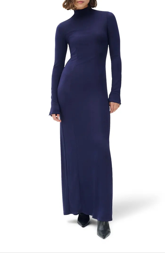 Elsa Metallic Long Sleeve Knit Maxi Dress | Nordstrom
